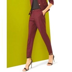 Ted Baker Burgundy Delihat straight leg pants, US size 4, EUC